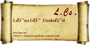 László Csobád névjegykártya