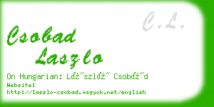 csobad laszlo business card
